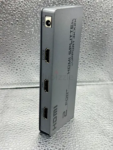 HDMI 1x2 Splitter (Supports 4K) - Compact Silver Unit