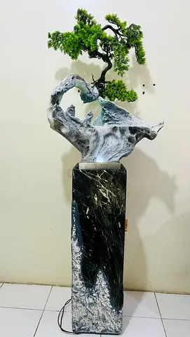 Luxury Designer Fountain | LED Lights + Mist Effect | 6ft Tall | Brand New