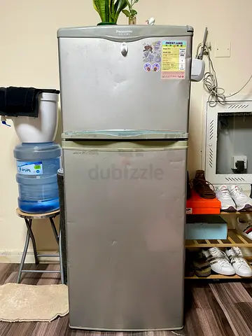 Panasonic Top Freezer Refrigerator - 2 Door, Silver, Good Working Condition