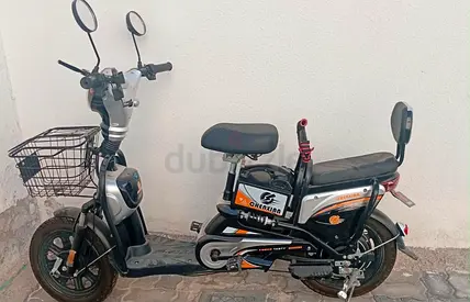 Ghenxian Electric Bike with Rear Passenger Seat and Front Basket