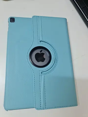 Light blue rotating folio case for iPad (fits Apple tablets)