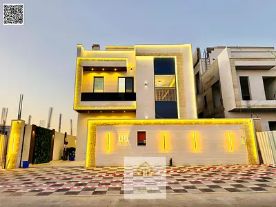 Villa for sale, price includes registration fees, electricity, and water. Negotiable. Two floors and a roof. Located close to services and Emirates Ro