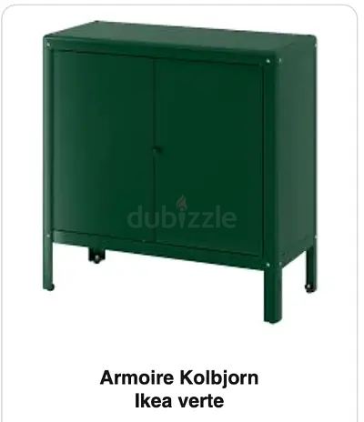 IKEA Kolbjorn metal armoire / storage cabinet - green
