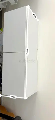 White Wall-Mounted Storage Cabinet (1.19m x 40cm)
