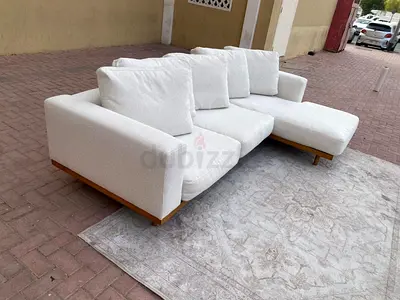 Selling West elm Newport Feather filled L Shape Sofa Beige