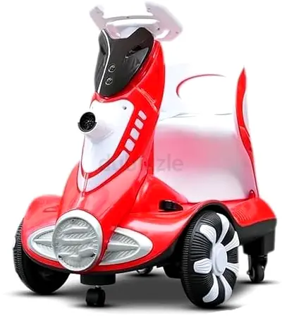 Red Electric Ride-On Toy for Kids with Bubble Machine and Lights