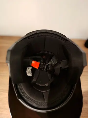 Black Cycling Helmet with Visor — Good Condition