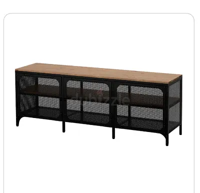Industrial Metal  Wood TV Unit / Entertainment Console