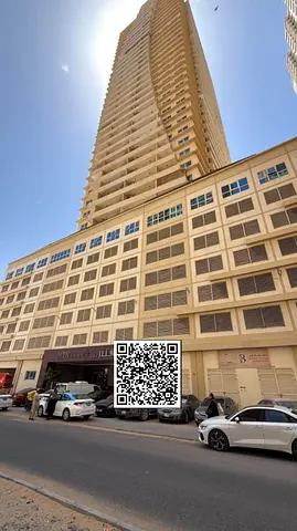 غرفتان مع حمامين في مبنى برج لافندر، مدينة عجمان الإماراتية
