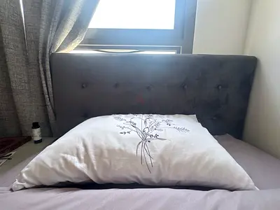 Queen bed with mattress  excellent condition