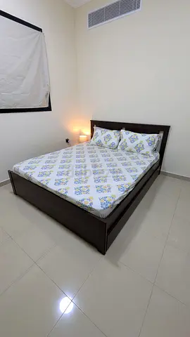 Ikea dark wood queen bed frame with storage (mattress included)
