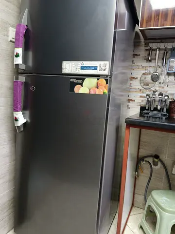 Used two-door 410litre refrigerator in good working condition, stainless finish