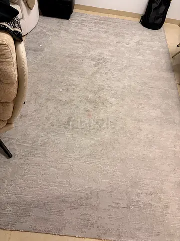Large light grey modern area rug — gently used (2 pieces) - 200x300