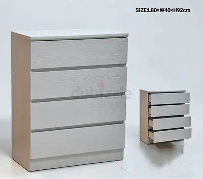 IKEA-style 4-drawer chest / dresser in light wood finish - good condition