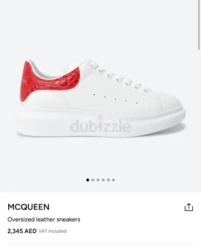 MCQUEEN Oversized leather sneakers Red snake leather heel. Size 46 (fit 13 US)