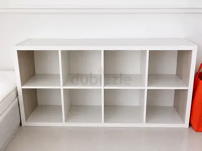 White 8-Compartment Storage Shelf / Cube Organizer
