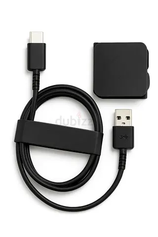 Black USB to USB-C Charging Cable and Adapter Set