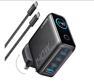 Anker 140W USB C Charger, Laptop Charger, 4-Port Multi-Device Fast Charging, Advanced GaN Power Adap