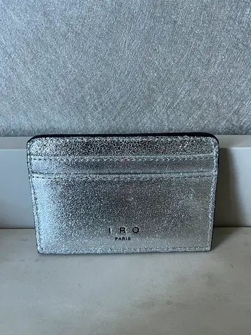 IRO Paris card holder, shimmer silver, 5 compartments brand new