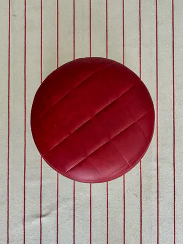 Classic leather ottoman / stool