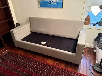 West elm two seater sofa bed with mattress
