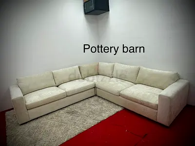 Like new condition pottery barn lshape sofa