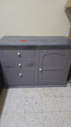 Compact 3-Drawer / 2-Door Grey Storage Cabinet - Good Condition
