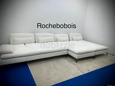 Like new condition rochebobois white color lshape sofa