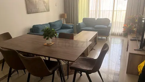 6-Seater Wooden Dining Table with 4 Chairs