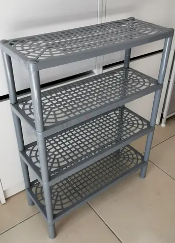Plastic Shoe Rack for Home, Shoe Organizer, Grey