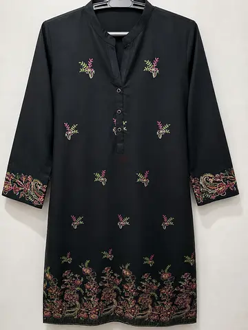 Black embroidered 3pc dress, lightly used