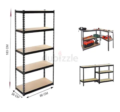 Heavy Duty Metal Storage Shelving Unit - 5 Tier Garage/Workshop Rack