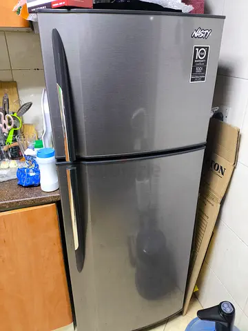 Used NASTY Double Door Refrigerator in Stainless Steel - Good Condition