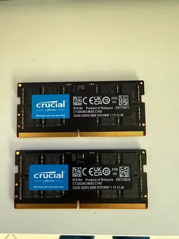 Crucial DDR5 64GB 5600 mhz 32X2