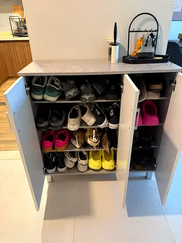 Compact Shoe Cabinet with Multiple Shelves