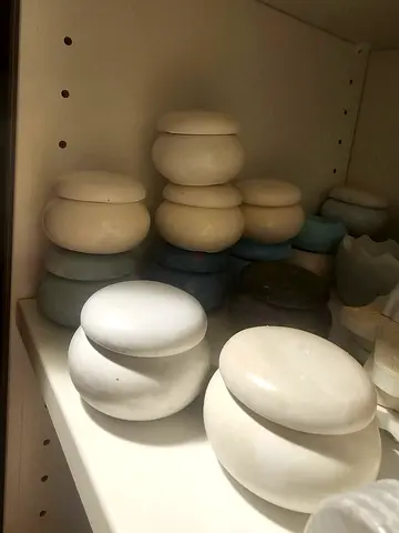 Decorative Marble and Stone Trinket Boxes. P