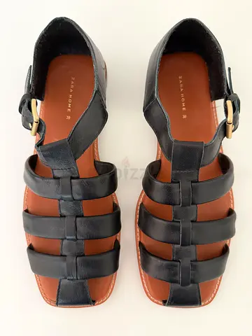 Genuine leather black fisherman sandals (Zara Home) - size 39