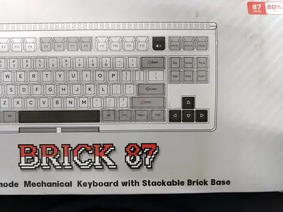 Brick 87 Mechanical Keyboard with Stackable Brick Base