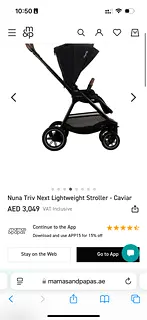 Nuna Triv Next Lightweight Stroller - Caviar (Used)