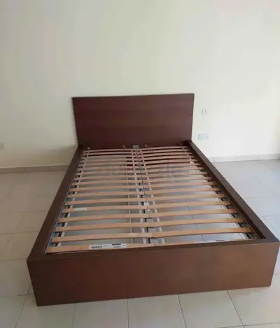 Malam double size bed 140/200cm bed with 2 storage drawers underneath and Ikea mattress is available
