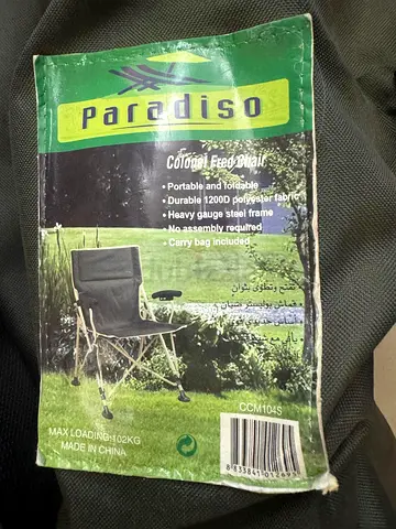4 chairs - Paradiso Portable Folding Camping Chair - Heavy Gauge Steel Frame - Very good condition