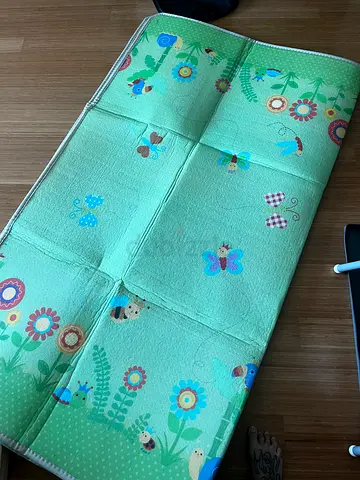 Baby play mat / foam mattress – lightweight, foldable with floral  butterfly print