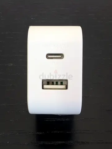 USB Wall Charger with USB-C and USB-A Ports - Compact Travel Adapter