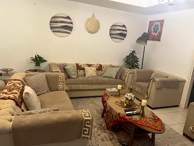 3 Beige Fabric Sofa Set – excellent Condition