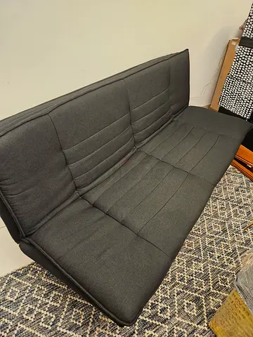 Dark grey fabric sofa bed - excellent condition
