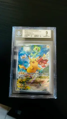 Graded Pokémon Pikachu Full Art Promo Card - Beckett 9