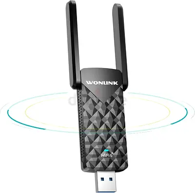 1800Mbps USB WiFi Adapter, WiFi 6 Adapter USB 3.0 WiFi Dongle Dual Band 5G/2.4G, High Gain Wireless
