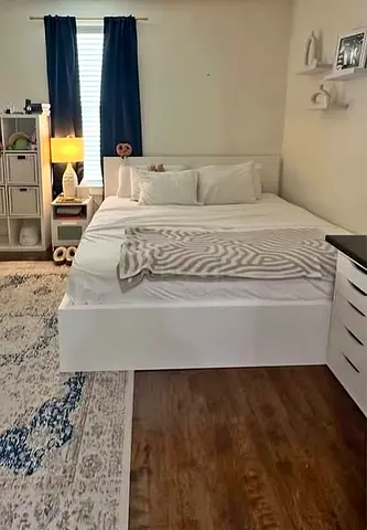 IKEA White MALM King Storage Bed with IKEA Mattress 180 x 200 cm