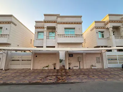 For annual rent – Luxury villa in Al Yasmeen, 5 master bedrooms with a modern design, suitable for