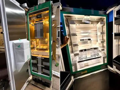 Gaggenau 400 series latest model built-in french doors bottom freezer and freezer set
